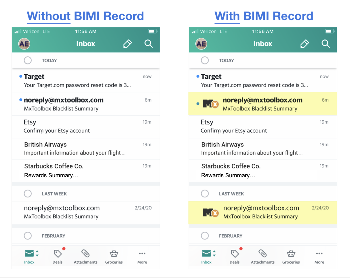 A BIMI logo in the Inbox differentiates your email and brand!